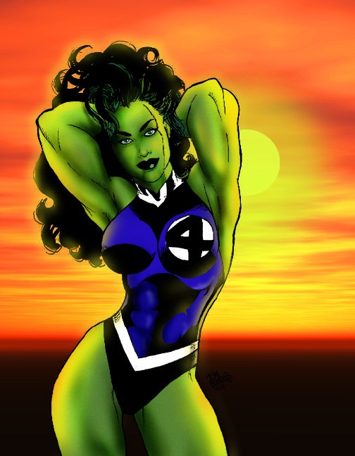 She Hulk Comics Art.